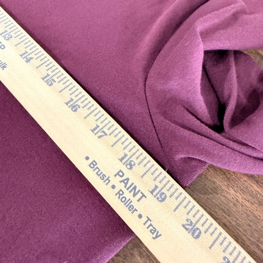 NEW Chico's Paige V Top Women 2/Large Basic Royal Bordeaux 3/4 Sleeve Cotton - Picture 9 of 9